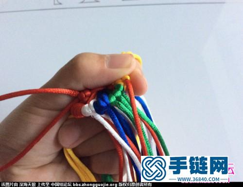 中國結編織五彩轉經筒方法圖解