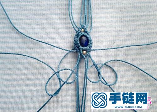 繩編拉長石戒指的詳細(xì)編制步驟圖