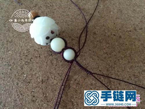 繩編福祿雙至鑰匙扣掛件的制作圖解