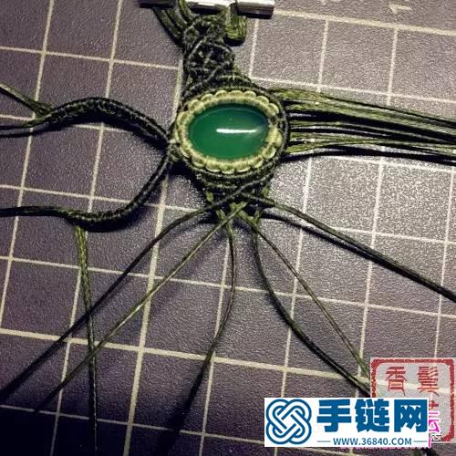 立體水晶柱包瑪瑙戒面項鏈吊墜的詳細編制教程
