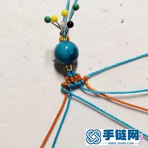 繩編單珠手繩的詳細編織方法圖解