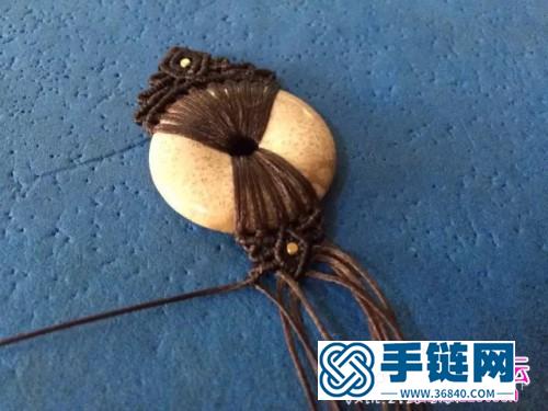 繩編平安扣項鏈掛繩墜的詳細編制圖解（魚小丸作品）