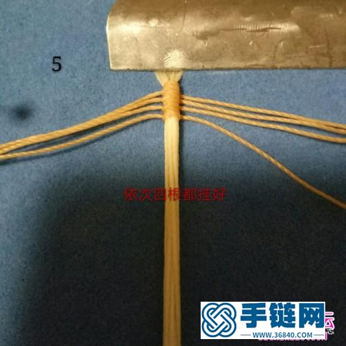 蠟線葉想連手鏈的詳細編制教程