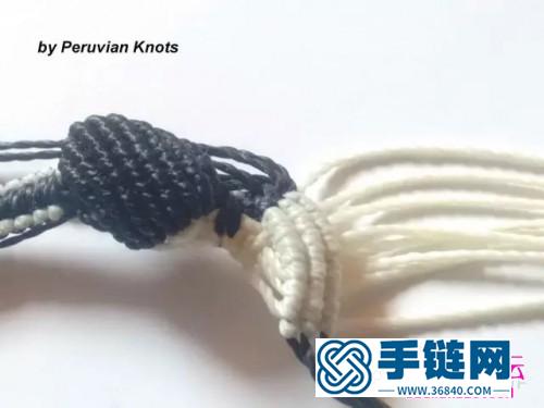 中國結編織黑白手繩方法圖解