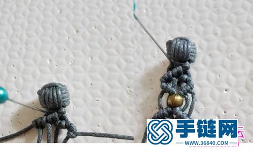 灰色心情繩編手鏈圖解