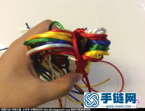 中國結編織五彩轉經筒方法圖解