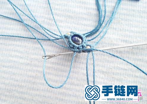 繩編拉長石戒指的詳細(xì)編制步驟圖