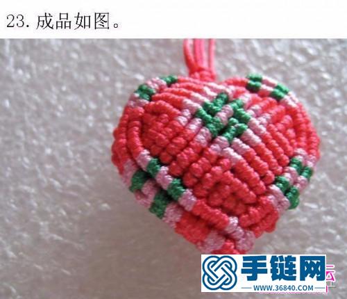 斜卷結編桃心步驟圖解