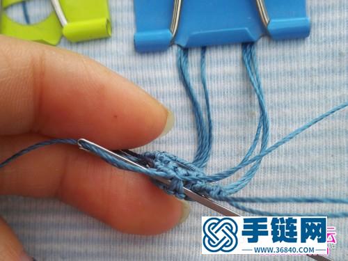 繩編拉長石戒指的詳細(xì)編制步驟圖