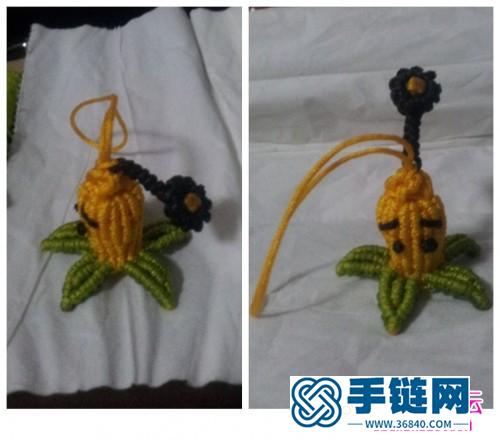 中國結編織制作植物大戰僵尸玉米投手