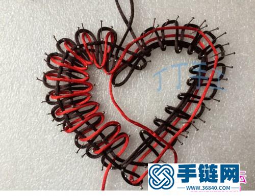 中國(guó)結(jié)編織的愛(ài)心掛飾教程