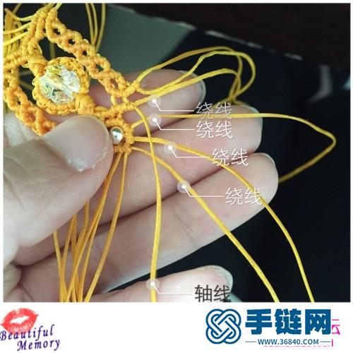 四葉草寬手繩的編法圖解