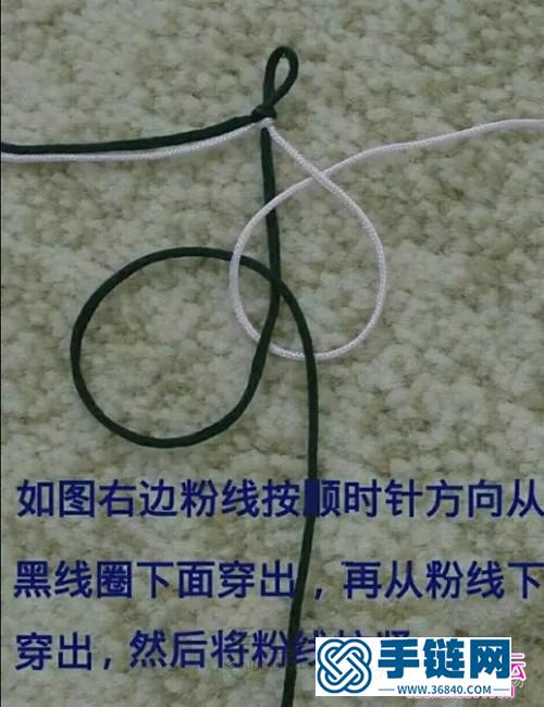 中國結編織雀頭結手鏈方法圖解