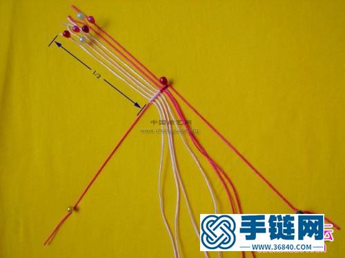 中國結小桃子掛飾的編織教程