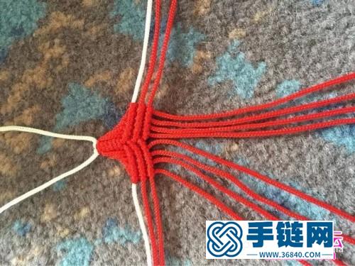 玉線繩編小星球掛飾的編制圖解