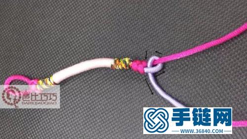 中國結編織金飾手繩的方法圖解