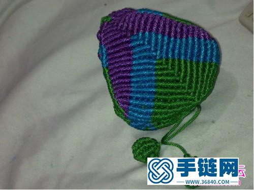 中國結編織心型小香包方法圖解
