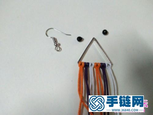 條紋耳環的編織教程