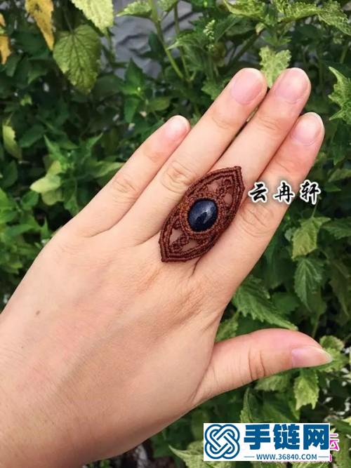 繩編包石星空戒指的制作方法