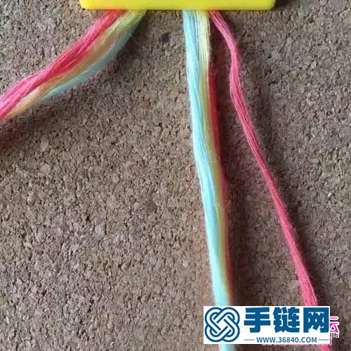 精梳長絨棉線編織制作的祈福手環教程