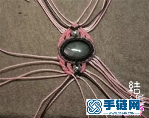 中國結編織包石戒指方法圖解