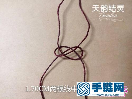 中國結編織制作水晶柱項鏈教程