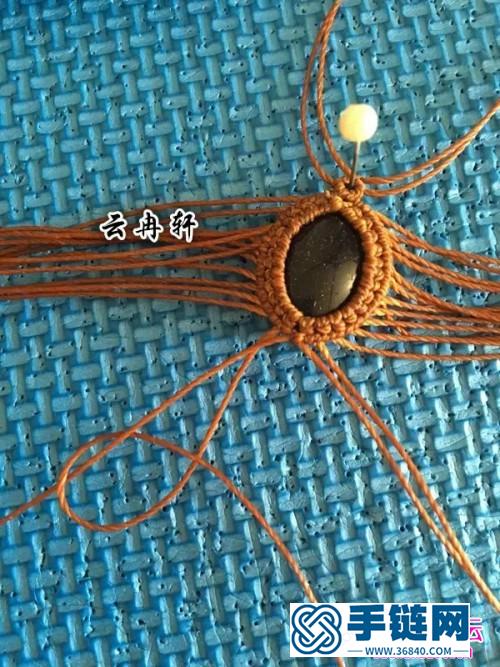 繩編包石星空戒指的制作方法