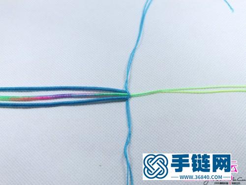925銀小胖魚七彩手繩的制作方法圖解