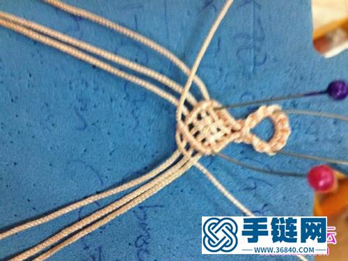 玉線繩編花朵手鏈的制作方法