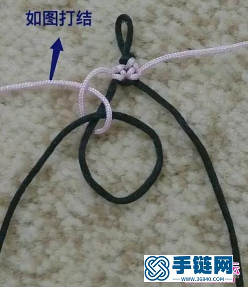 中國結編織雀頭結手鏈方法圖解
