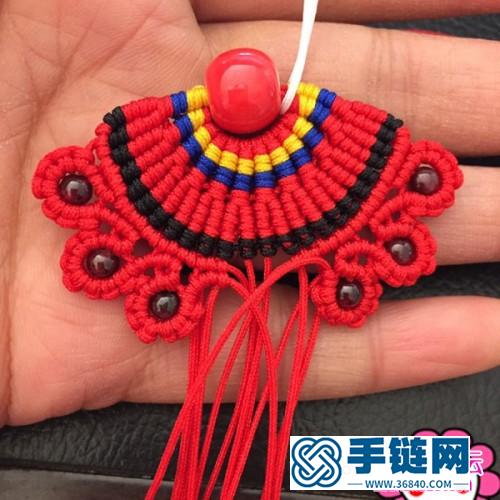 繩編串珠鳳冠流蘇毛衣鏈的詳細編制教程