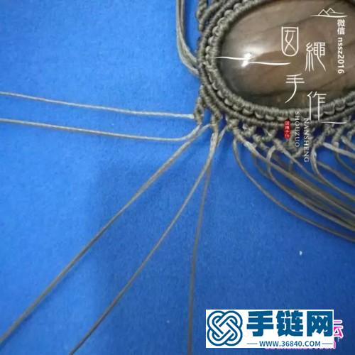 南美扁蠟線編制的男款超寬包石手繩的詳細教程