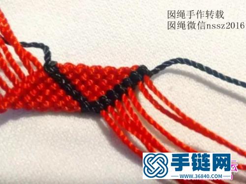紅與黑情侶手繩的制作