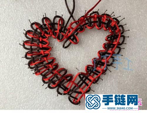 中國(guó)結(jié)編織的愛(ài)心掛飾教程