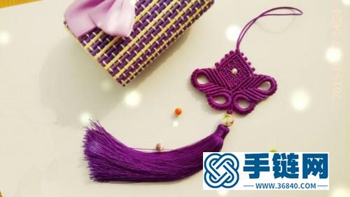 中國(guó)結(jié)紫蓮花掛飾的詳細(xì)編法