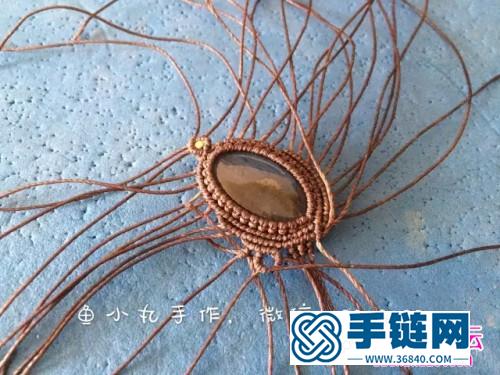 繩編藍光拉長石項鏈毛衣鏈的詳細編制圖解（魚小丸手作）