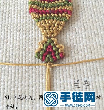中國結編織的小魚手鏈，有教程（蘭亭）