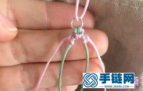 玉線桃花手鏈的編織步驟圖
