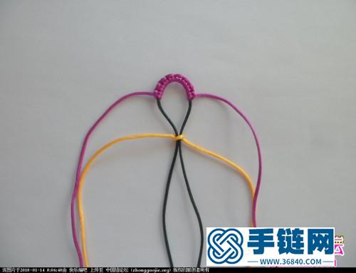 一步步教你三色手繩的編法教程