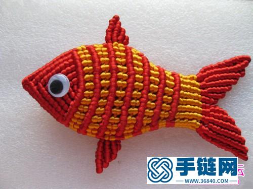 中國結編織年年有魚紅色錦鯉教程
