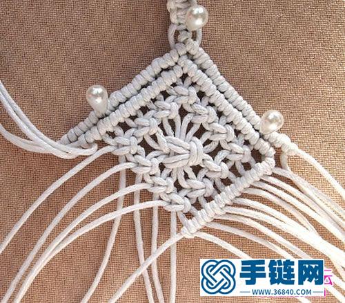 一款美麗的繩編的吊飾編織步驟圖片