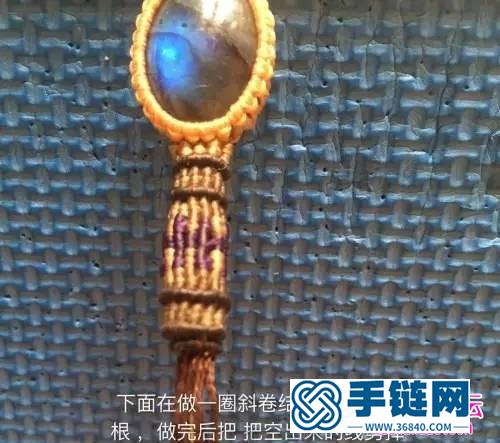 玉線情侶款結繩手鏈的編制方法