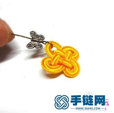 用酢漿草結(jié)編結(jié)制作漂亮的耳飾圖解