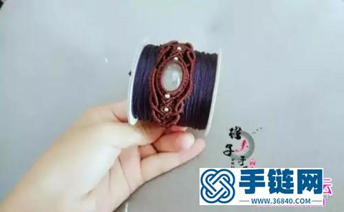 玉線包石頭手鐲的制作方法