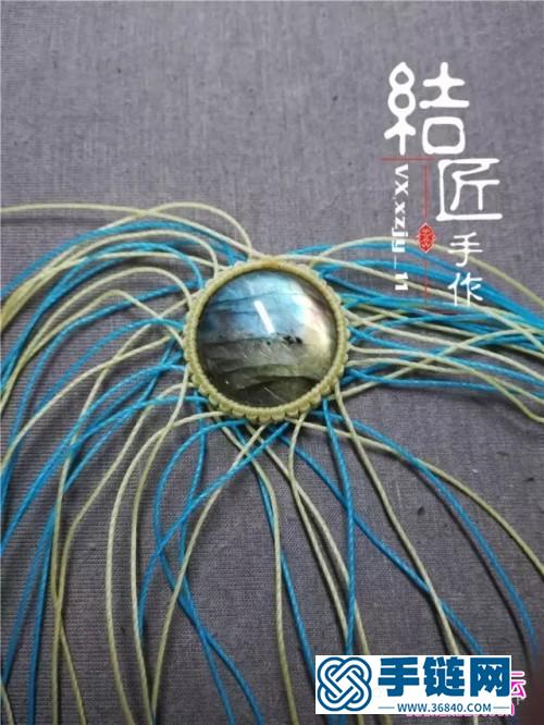 中國結編織向陽花胸針方法圖解（項鏈墜）