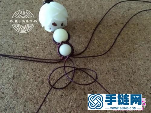 繩編福祿雙至鑰匙扣掛件的制作圖解