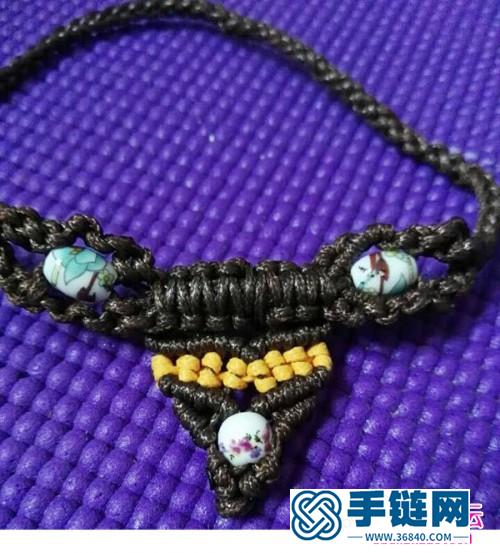 中國結六股辮包珠項鏈吊墜的制作圖解