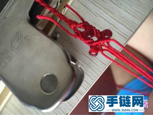 中國結編織串珠四股手繩的方法