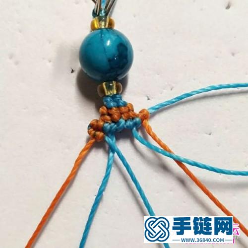 繩編單珠手繩的詳細編織方法圖解