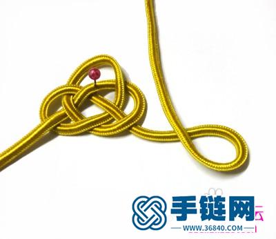 中國結編結制作的雙錢結杯墊圖解